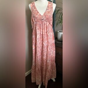 Rachel Zoe Blush Pink floral maxi dress